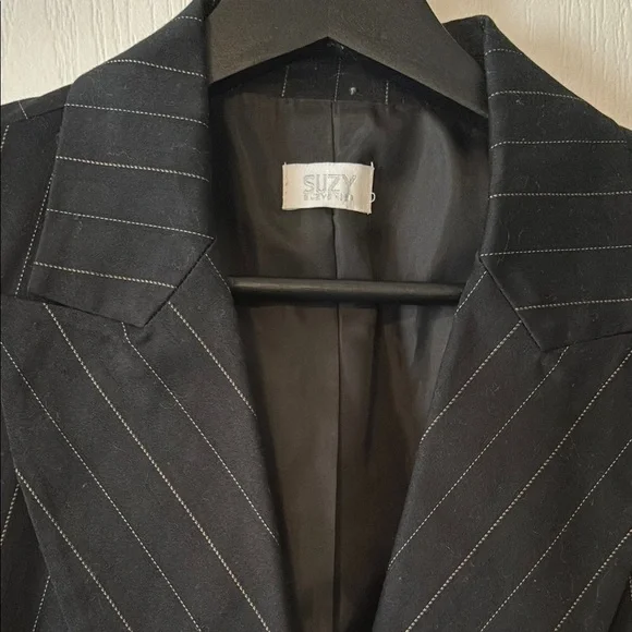 Suzy Shier Black Blazer Elegant Suit Jacket - Picture 3 of 5